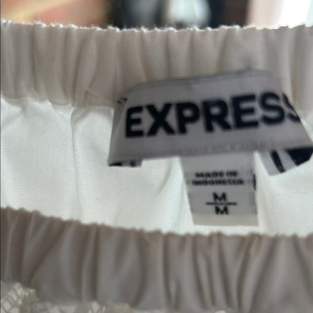 Express White Elastic Waistband